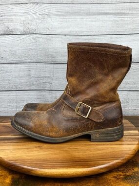 Ariat Men's Rambler Riot Square Toe Side Buckle Strap Brown Boot Size 11.5 D